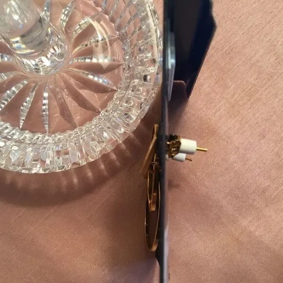 NWT Sterling Silver Gold Plated Hoop Earrings - Picture 4 of 5